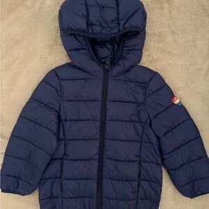 Navy Hooded Puffer Jacket like new